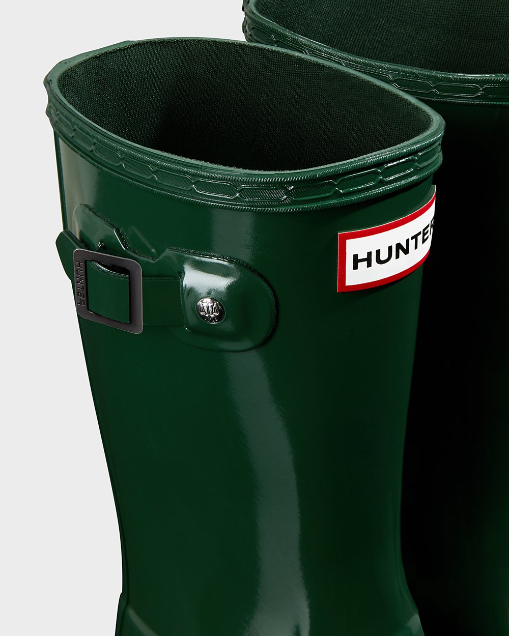 Botas De Agua Original Big Gloss Hunter Niños - Verdes - 962107GIL